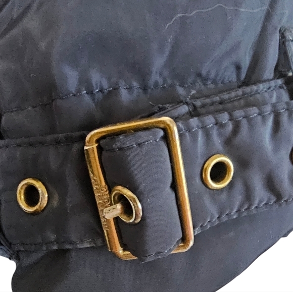 Burberry Brit down puffer parka double breasted blue zipper button closure. - Picture 6 of 12